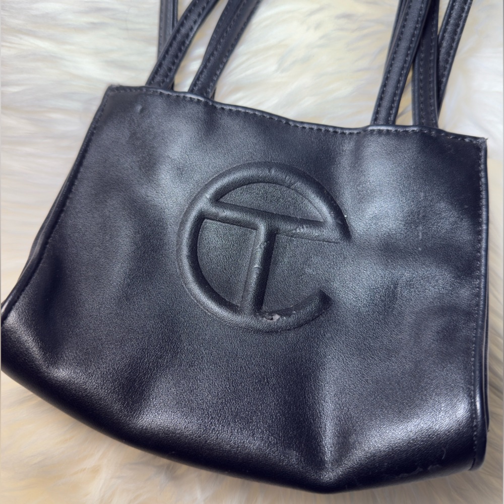 Telfar Small Black Vegan Leather Shopping Bag - Picture 3 of 4